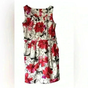 Dressbarn floral Sleeveless Knee length midi dress size 12